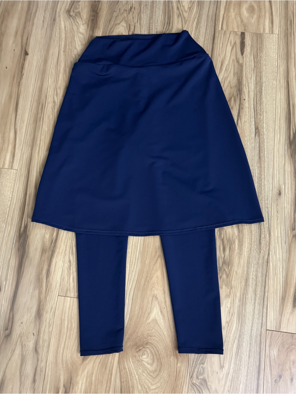Sweet Lemon Thyme (SLT) Navy A Line Skirt & Capri Leggings Athleisure Activewear